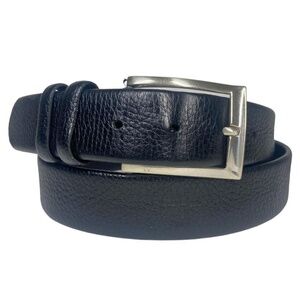 BOSCA Belt Sz. 38 Genuine Leather Textured Grainy Black CANADA Men's #B1298